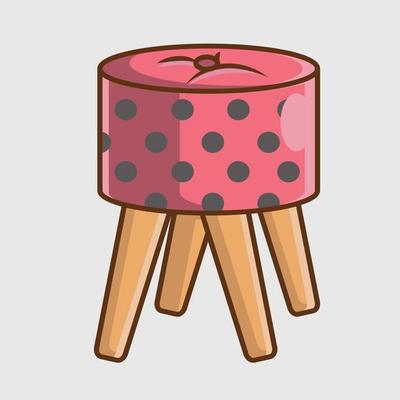 spotty sofa chair illustration