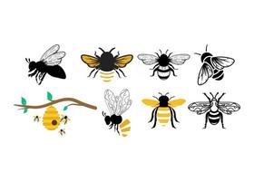 Ilustración de vector de plantilla de diseño de icono de miel de abeja