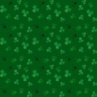 Naturalistic colorful Seamless pattern of green clover. Vector Illustration.