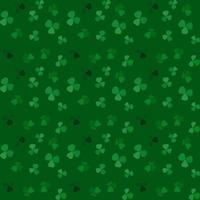 Naturalistic colorful Seamless pattern of green clover. Vector Illustration.