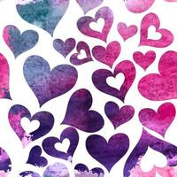 Heart Love Seamless Pattern Background Vector Illustration