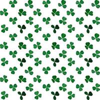 Naturalistic colorful Seamless pattern of green clover. Vector Illustration.