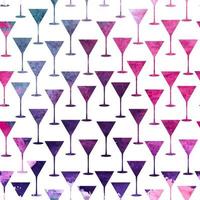Colored Abstract Hand Painted Watercolor Background Seamless Pattern. Vector Illustration