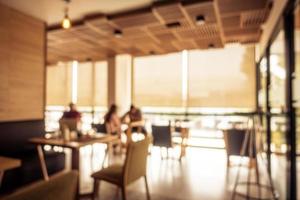 Abstract blur and defocus restaurant cafe interior photo