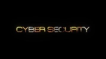 Cyber Security Gold Text video