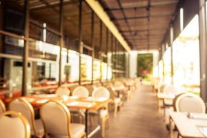 Restaurante borroso abstracto y cafetería interior de cafetería foto