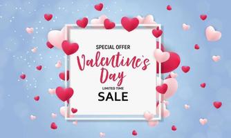 Valentine's Day Love and Feelings Sale Background Design. Vector illustration