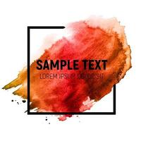 Hand Drawn Watercolor Brush Paint Background, Textured Art Illustration with Place for Sample Text. Vector Illustration