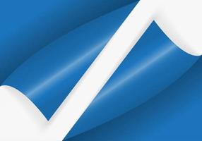 Pattern of bent corner for free filling of blue color. Vector Illustration.