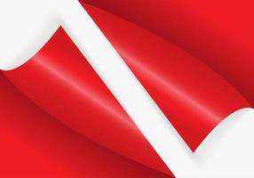 Pattern of bent corner for free filling of red color. Vector Illustration.
