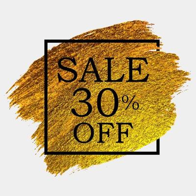 Abstract Brush Stroke Designs Final Sale Banner in Black, Gold and White Texture with Frame. Vector Illustration