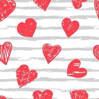 Vector seamless pattern with hearts shape in a modern style. Happy Valentines day illustration. For wallpaper, pattern fills, web page, textures, textile, wrapping paper