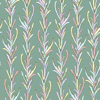 Vector seamless background with colorful watercolor illustration of herbs, plants. Use it for wallpaper, textile print, pattern fills, web page, surface textures, wrapping paper, design of presentation