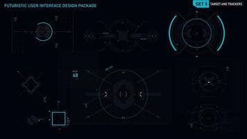 Futuristic user interface design element set 05 vector