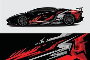 Car wrap graphic racing abstract background for wrap and vinyl sticker vector