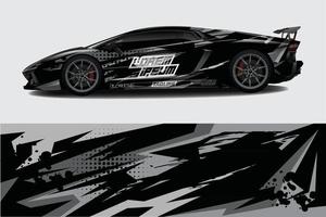 Car wrap graphic racing abstract background for wrap and vinyl sticker vector