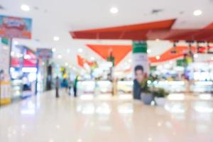 Abstract blur and defocused shopping mall photo