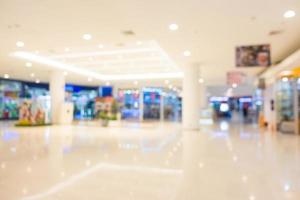 Abstract blur and defocused shopping mall photo