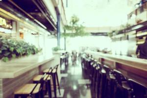 Abstract blur and defocused restaurant and coffee shop cafe interior photo