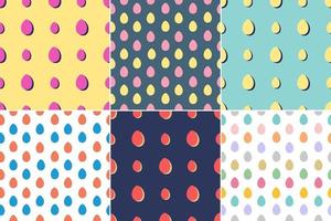 Seamless pattern with easter eggs colorful vector illustration