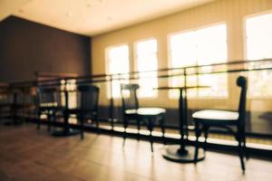 Abstract blur and defocused restaurant and coffee shop cafe interior photo