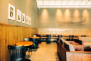 Abstract blur and defocused restaurant and coffee shop cafe interior photo