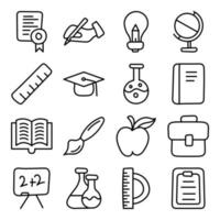 Pack of Science Linear Icons vector