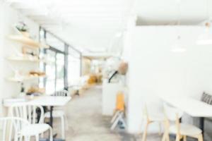 Abstract blur and defocused coffee shop cafe and restaurant interior for background photo