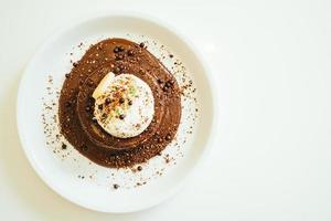 Chocolate cake and pudding photo