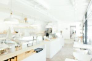 Abstract blur and defocused coffee shop cafe and restaurant interior for background photo