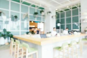 Abstract blur and defocused coffee shop cafe and restaurant interior for background photo