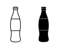 conjunto de icono de botella de cola para diseño web vector