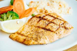 Salmon meat fillet steak photo