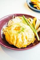 Egg wrap pad thai noodle photo