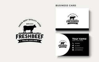 Retro Vintage Beef Emblem Label Logo Design Inspiration