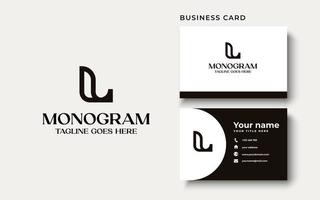 Creative Professional Trendy Monogram L Logo Design in Black and White Color, Initial Based Alphabet Icon Logo vector