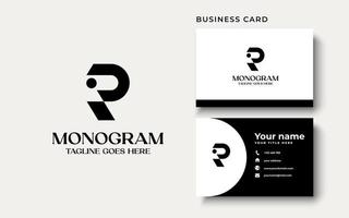 Creative Professional Trendy Monogram R Logo Design in Black and White Color, Initial Based Alphabet Icon Logo vector