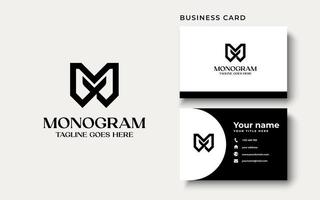 Monograma de moda profesional creativo mw wm mw diseño de logotipo en color blanco y negro, logotipo de icono de alfabeto basado en iniciales vector