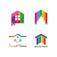 logotipo de la casa de pintura vector