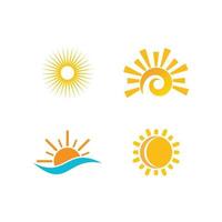 logotipo de ilustración de sol vector