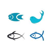 Fish logo template vector