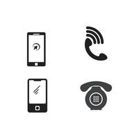 Telephone icon vector