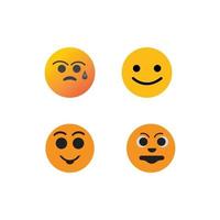 Emoticon template face vector