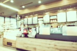 Abstract blur coffee shop interior photo