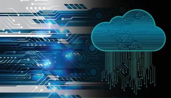 cloud computing circuit future technology concept background vector