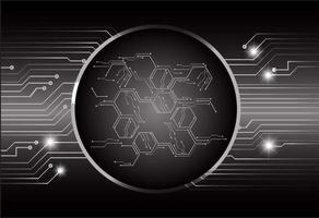 Fondo de concepto de tecnología futura de circuito cibernético vector