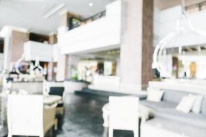 Abstract blur and defocused lobby in hotel interior photo