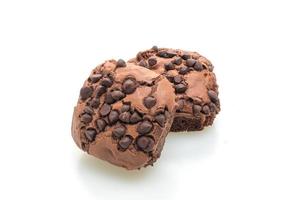 brownies de chocolate amargo con chispas de chocolate encima