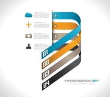 Info graphic paper shape vector