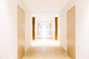 Abstract blur and defocused lobby in hotel interior photo
